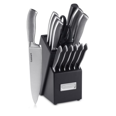 Cuisinart Conjunto de Facas 15 Peças com Bloco e Lâminas em Aço Inox
