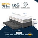 Ver imagem 4 de Cama Box Baú com Colchão de Espuma D33 Double Face Territory Hellen + Auxiliar Solteiro 88cm