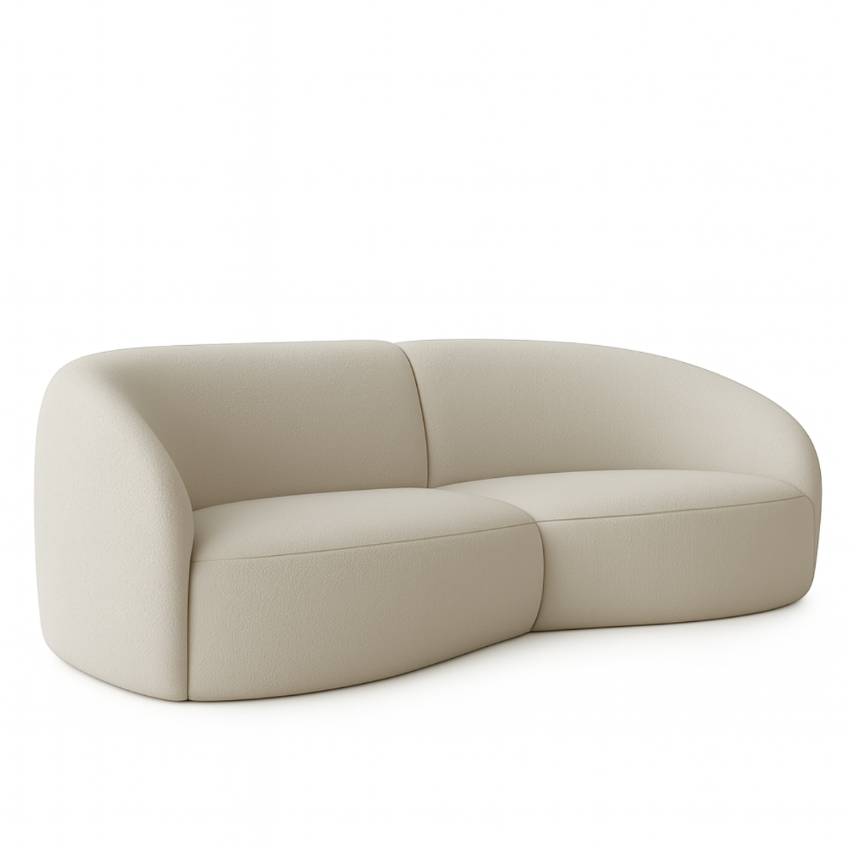 Sofá Sala Nuvem 190 Cm Conforto Premium Decorativo Orgânico:off White - 1