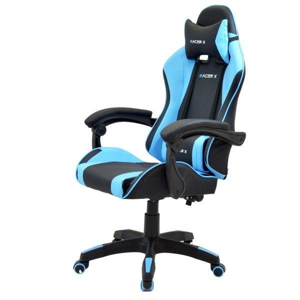 Cadeira Gamer Reclinável Giratória Modelo Comfort Racer X Comfort Azul Claro - 7