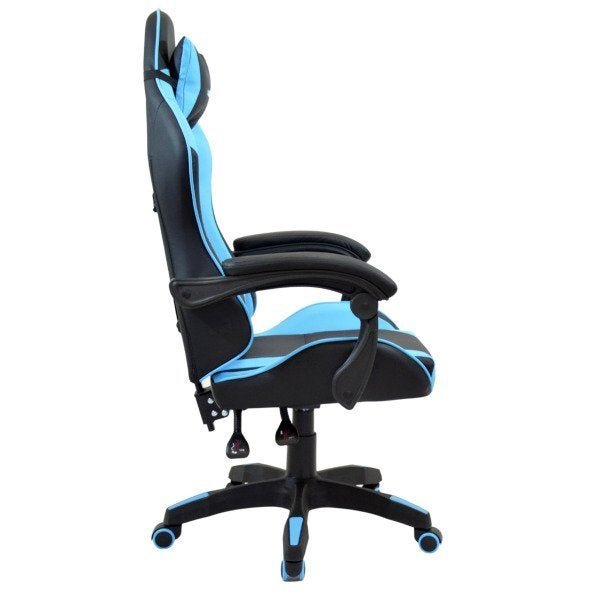 Cadeira Gamer Reclinável Giratória Modelo Comfort Racer X Comfort Azul Claro - 3