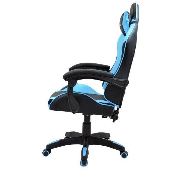 Cadeira Gamer Reclinável Giratória Modelo Comfort Racer X Comfort Azul Claro - 8