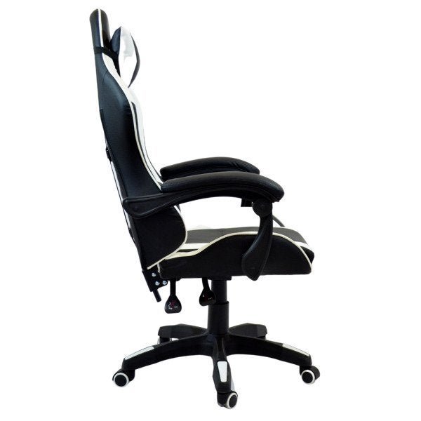 Cadeira Gamer de Escritório Reclinável Giratória Modelo Comfort Racer X  Branca - 3