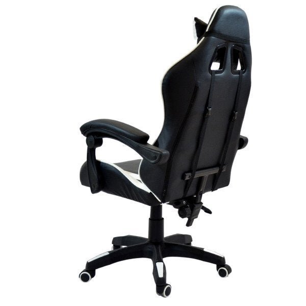 Cadeira Gamer de Escritório Reclinável Giratória Modelo Comfort Racer X  Branca - 6