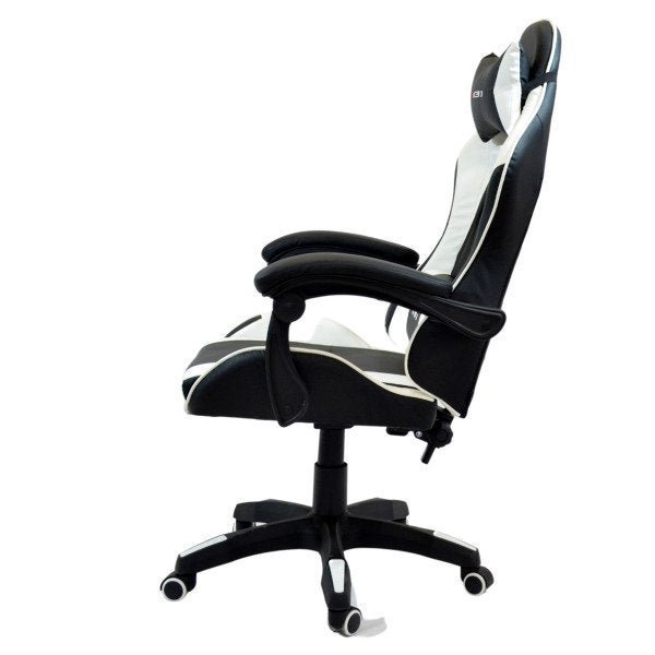Cadeira Gamer de Escritório Reclinável Giratória Modelo Comfort Racer X  Branca - 8