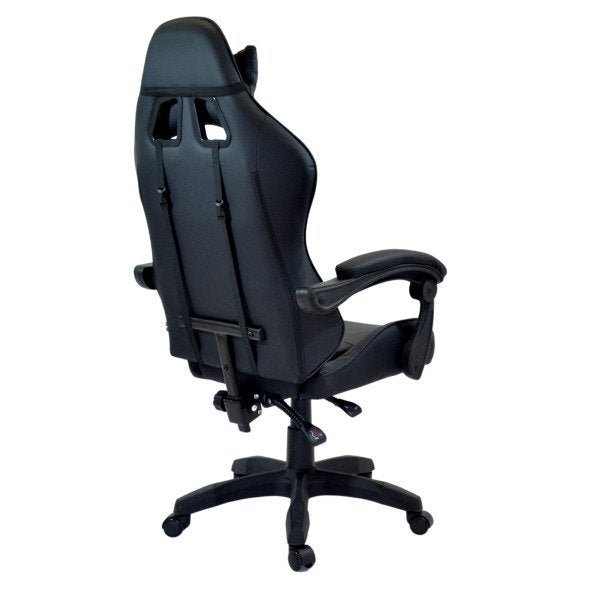 Cadeira Gamer de Escritório Reclinável Giratória Modelo Comfort Racer X Preta - 4