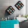 Kit 2 Nicho Decorativo Porta Toalha com 9 Nichos Multiuso Requinte:preto - 1