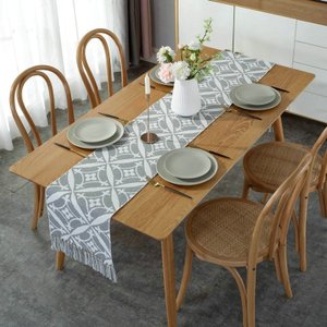 Linho de algodão de luxo corredor mesa buffalo xadrez borla mesa de casamento decoração chá café mes