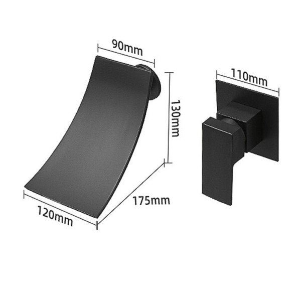Torneira Cascata de Parede Monocomando Black Matte - 7