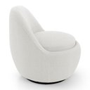 Ver imagem 5 de Poltrona Orgânica Living Memphis Base Giratória Bouclê Off White - Abmaza