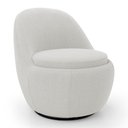 Ver imagem 1 de Poltrona Orgânica Living Memphis Base Giratória Bouclê Off White - Abmaza