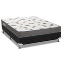 Ver imagem 1 de Cama Box Casal: Colchão Espuma Ortobom D33 Light + Base CRC Courano Black(138x188)