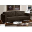 Ver imagem 2 de Sofá + Living 2,05M 3 Lugares Tucson Marrom Rec Estofádos