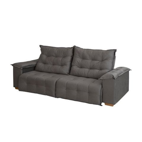 Sofá + Pillow Milão Marrom Rec Estofádos 2,50M 4 Lugares