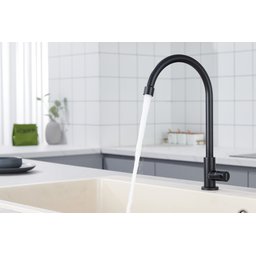 Torneira Cozinha Inox Giratória Mesa Longa Preto NOX02B Doan - 3