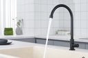 Ver imagem 3 de Torneira Cozinha Inox Giratória Mesa Longa Preto Nox02b Doan