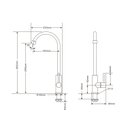Ver imagem 4 de Torneira Cozinha Inox Giratória Mesa Longa Preto Nox02b Doan