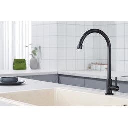 Torneira Cozinha Inox Giratória Mesa Longa Preto NOX02B Doan - 2