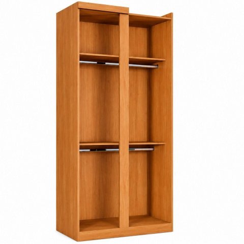 Módulo de Canto Reto Dallas 1 Porta 2 Prateleiras MDP 106,5cm Cinamomo Benetil