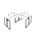 Ver imagem 3 de Escrivaninha Ilha em L Estação de Trabalho Mesa Industrial 240x78cm Office