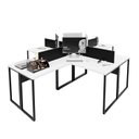 Ver imagem 6 de Escrivaninha Ilha em L Estação de Trabalho Mesa Industrial 240x78cm Office