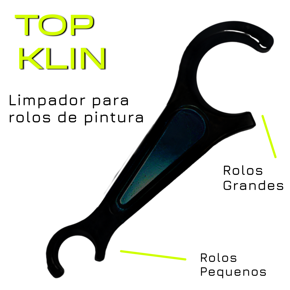 TOP KLIN - Limpador para rolos de pintura - Rolos pequenos e grandes - 8