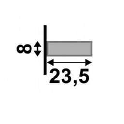 Filete Poliestireno Multilinha Branco Santa Luzia - 2,8mx2,35cmx8mm (2 Uni) - 2