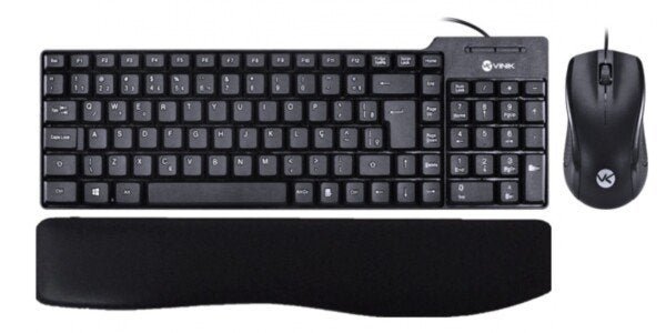 Kit Vinik 3 - Teclado e Mouse com Fio USB Dt150 e Apoio P/Teclado(Keypad)