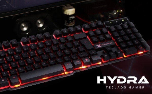 Teclado Gamer Vx Hydra Led Vermelho 107 Teclas+12 Multimidia - 2