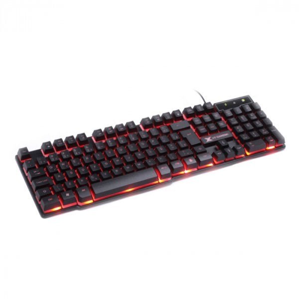 Teclado Gamer Vx Hydra Led Vermelho 107 Teclas+12 Multimidia