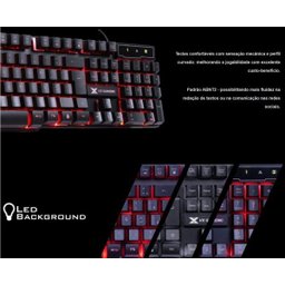 Teclado Gamer Vx Hydra Led Vermelho 107 Teclas+12 Multimidia - 4