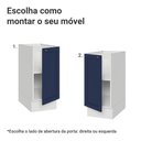 Ver imagem 4 de Balcão de Cozinha 35 cm 1 Porta (sem Tampo) Branco/Azul Vik Madesa