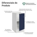 Ver imagem 3 de Balcão de Cozinha 35 cm 1 Porta (sem Tampo) Branco/Azul Vik Madesa
