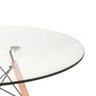 Mesa Eames Eiffel Redondo Tampo de Vidro 110cm - 2