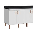 Ver imagem 3 de Gabinete de Cozinha 4 Portas 3 Gavetas Balcão Branco 194 cm:Branco