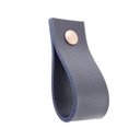 Ver imagem 1 de 03 Puxadores Doko Parafuso - Textura de Couro Azul Marinho:Rose Gold