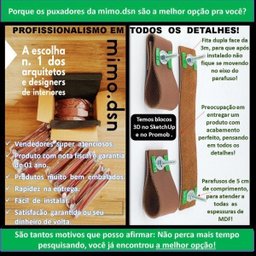 03 Puxadores Doko Parafuso - Textura de Couro Vermelho:Marrom - 2