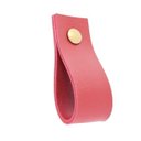 Ver imagem 1 de 03 Puxadores Doko Parafuso - Textura de Couro Vermelho:Dourado