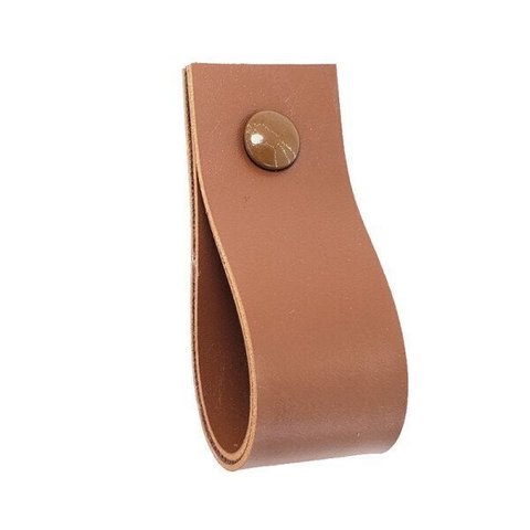 03 Puxadores Doko Parafuso - Textura de Couro Marrom:Marrom