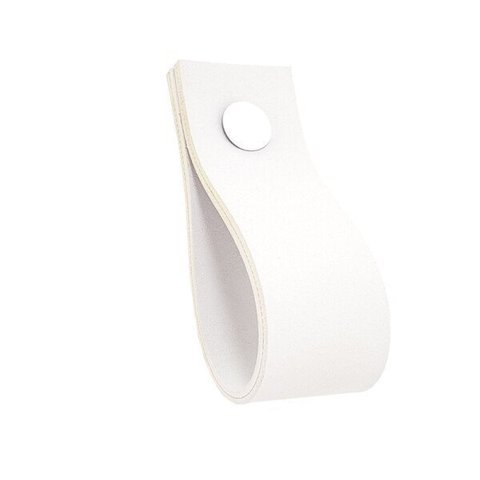 03 Puxadores Doko Parafuso - Textura de Couro Branco:Branco