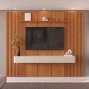 Ver imagem 1 de Conjunto Painel Union + Nicho Union Painel 281 cm Nicho Off White 3 Gavetas Mavaular