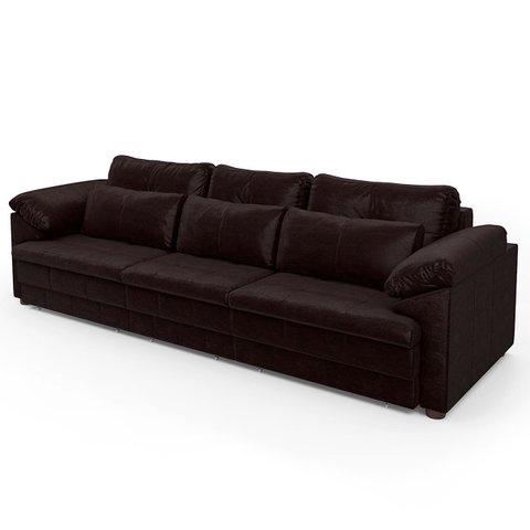 Sofá Retrátil 3 Lugares para Sala 297cm Dijon Couro Bordô S07 - Mpozenato