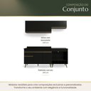 Ver imagem 2 de Cozinha Modulada Compacta Florença 6 Portas 1 Gaveta MDP 190cm Preta Multimóveis