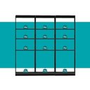 Ver imagem 6 de Guarda-Roupas Closet Modulado Alasca 180cm 3 Peças com 9 Prateleiras Preto Touch Carraro