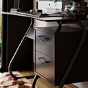 Ver imagem 4 de Escrivaninha Office 2 Gavetas Steel Preto – EJ Móveis