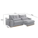 Ver imagem 2 de Sofá 230 Cm Braço 25 Cm Retrátil e Reclinável Lake Meu Sofá Online