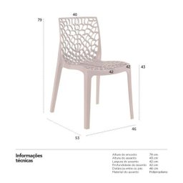 Kit 10 Cadeiras Gruvyer - Marrom - 10