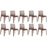 Kit 10 Cadeiras Gruvyer - Marrom - 1