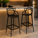 Ver imagem 1 de Kit - 2 X Banquetas Altas Masters Allegra - Preto