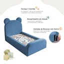 Ver imagem 4 de Cama Montessoriana Juvenil Menino Confortável Soft com Colchão Azul